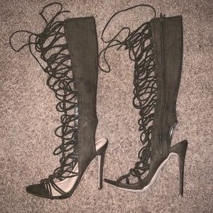 Laced Stiletto Heels